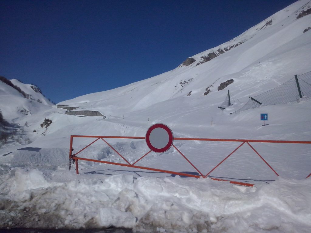 SS 21 Colle della Maddalena chiusura tecnica